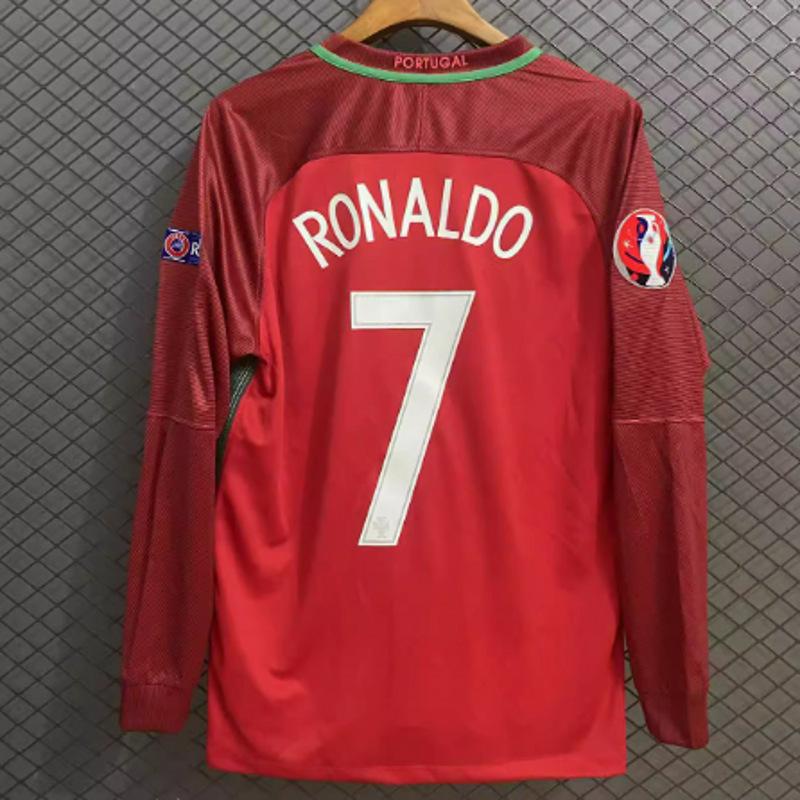 98 France Vintage Brazil Portugal Argentina England Long Sleeve Print Retro jersey