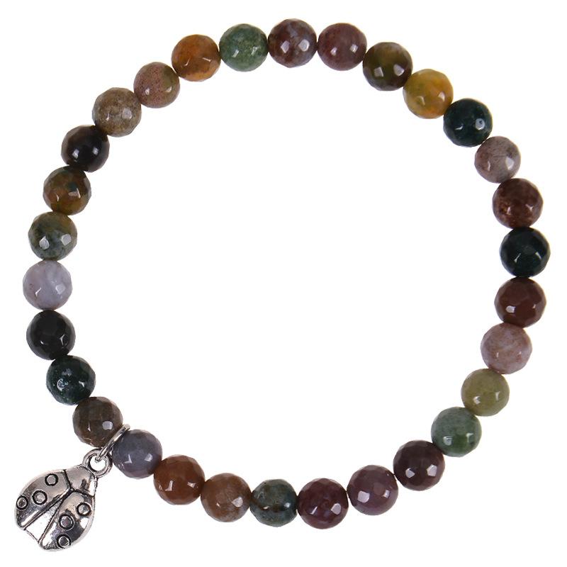 JYL TS Bracelet Festival Cross Beaded Invokes Blessings & Joyful Celebrations Indian agate