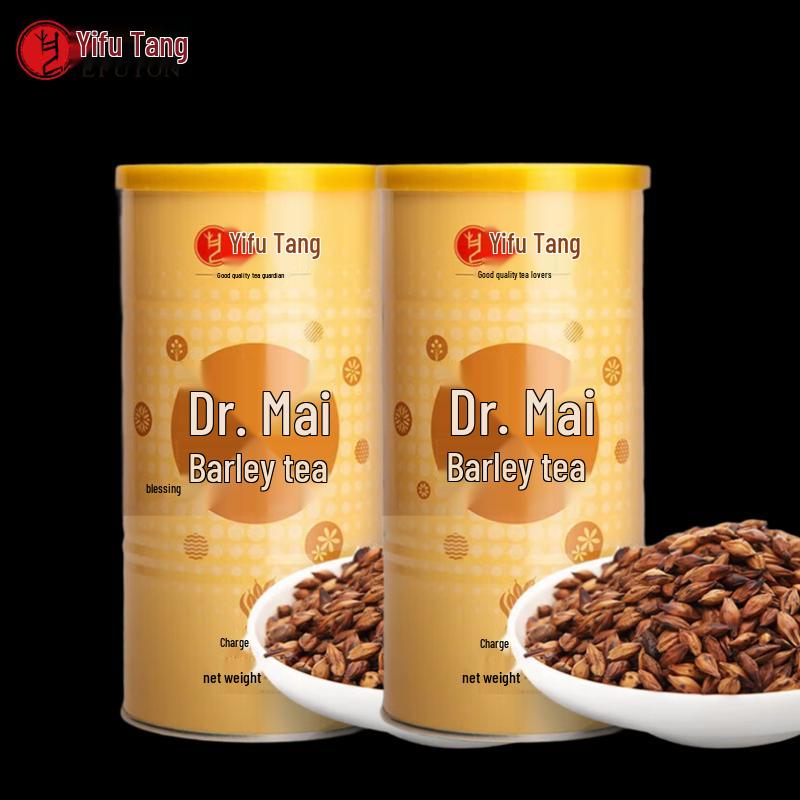 Yifutang Roasted Barley Tea, Rich Flavor, 2x450g Cans