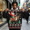 Men's Christmas Print Hoodie with Pocket for Casual Athletic Wear
