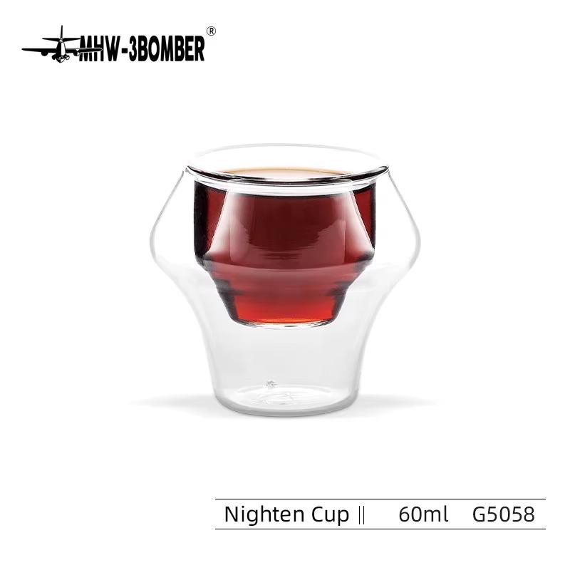 

MHW-3BOMBER Double Wall Glass Cups Anti-scald Reusable Tea Mug Clear Espresso Shot Glass Wine Cup Bar Kitchen Coffee Accessories 60ml