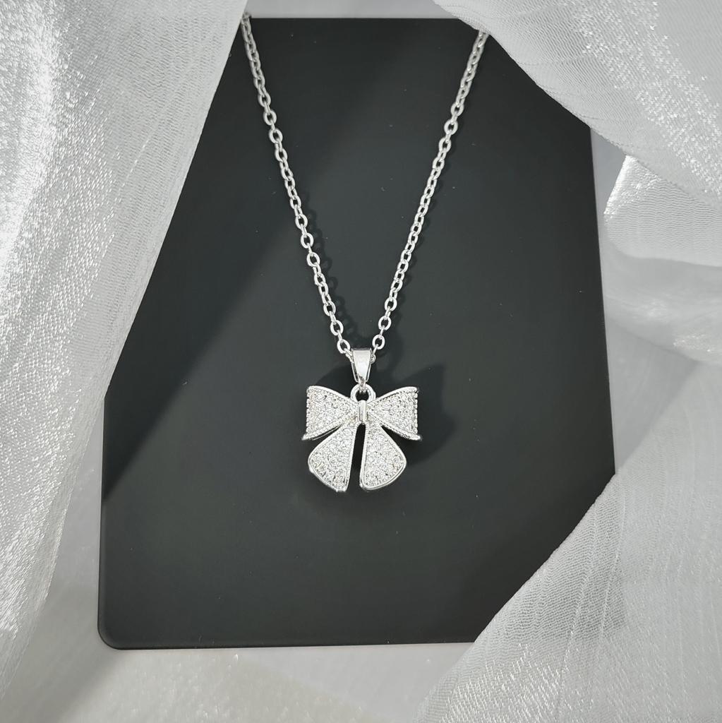 Titanium Steel Zircon Necklace Women'S Senior Personality Versatile Temperament Micro-Inlaid Pendant Jewelry