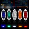 12V-24V 6-LED Truck Trailer Side Marker Light Clearance Turn Signal Warning Light Chrome Plated Waterproof Housing for Vehicles