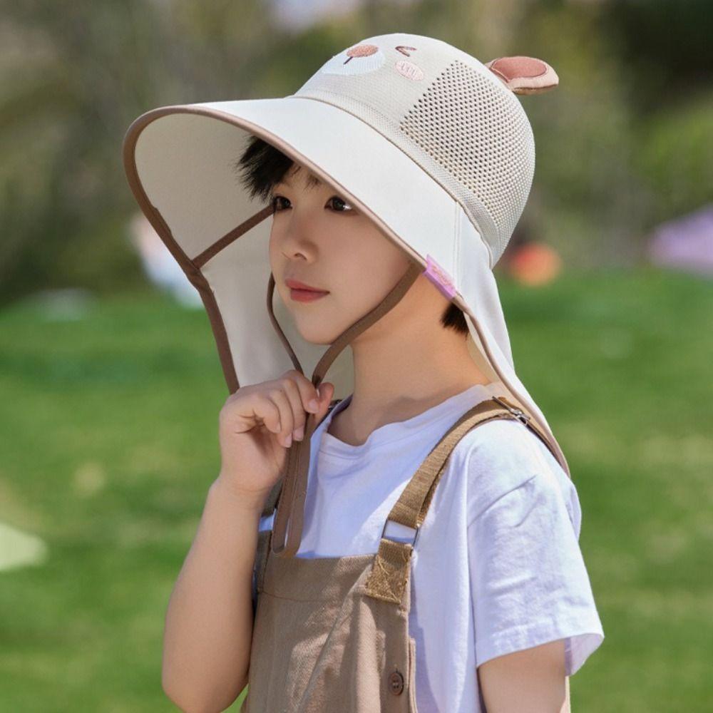 UV Protection Beach Hats Wide Brim Children Sunshade Hat Fashion Fisherman Caps Boys Girls