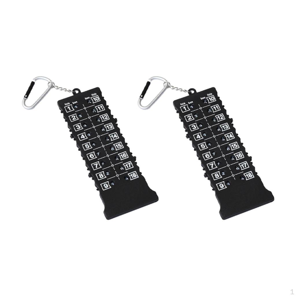 2 Pieces Golf Score Counter Scoring Device Card Portable Stroke Scorer