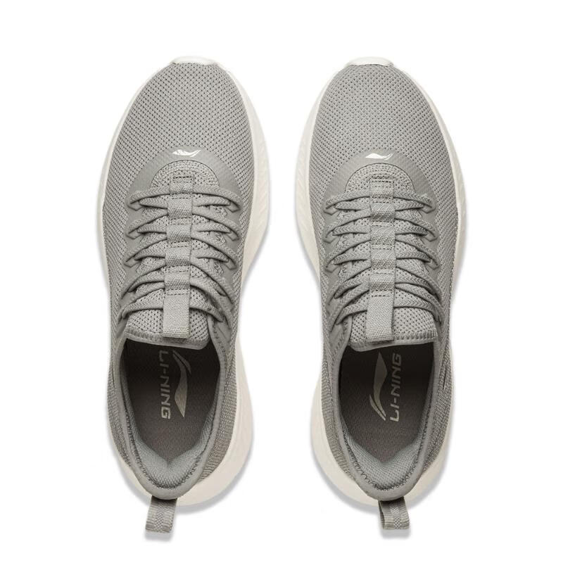 Li-Ning Comfortable Simple Non-Slip Breathable Low-Top Casual Running Shoes Men Sneakers Gray AGLU319-3