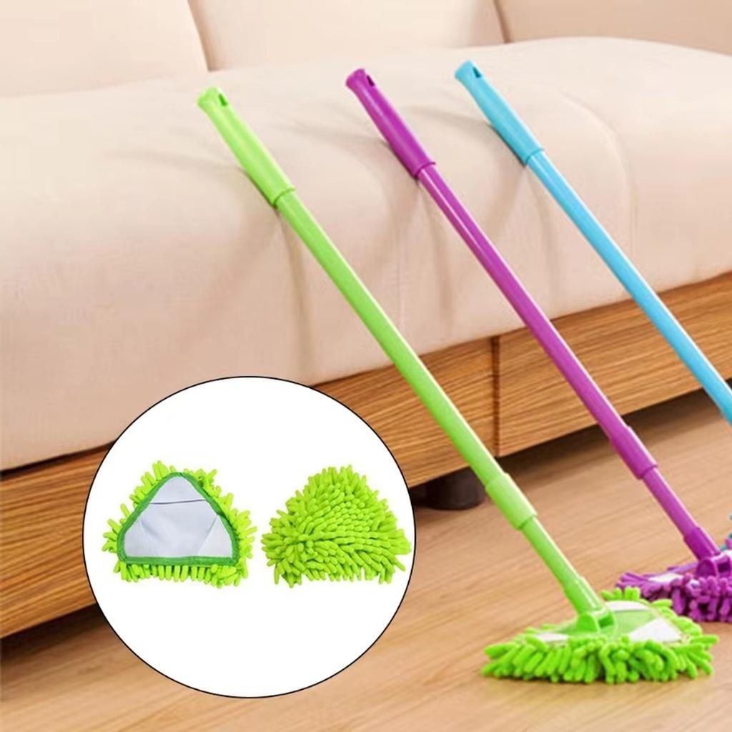 Mini Chenille Triangle Mop Head Replacement Universal Microfiber Cleaning Pad for Floors Walls Car Washing and Bathroom Use