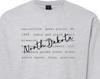 North Dakota Words Unisex Crewneck, ND, Sweater, Nodak