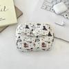 Cartoon Printing Mini Canvas Coin Purse Multifuctional Small Lipstick Bag Jewelry Packing Bag Card Holder