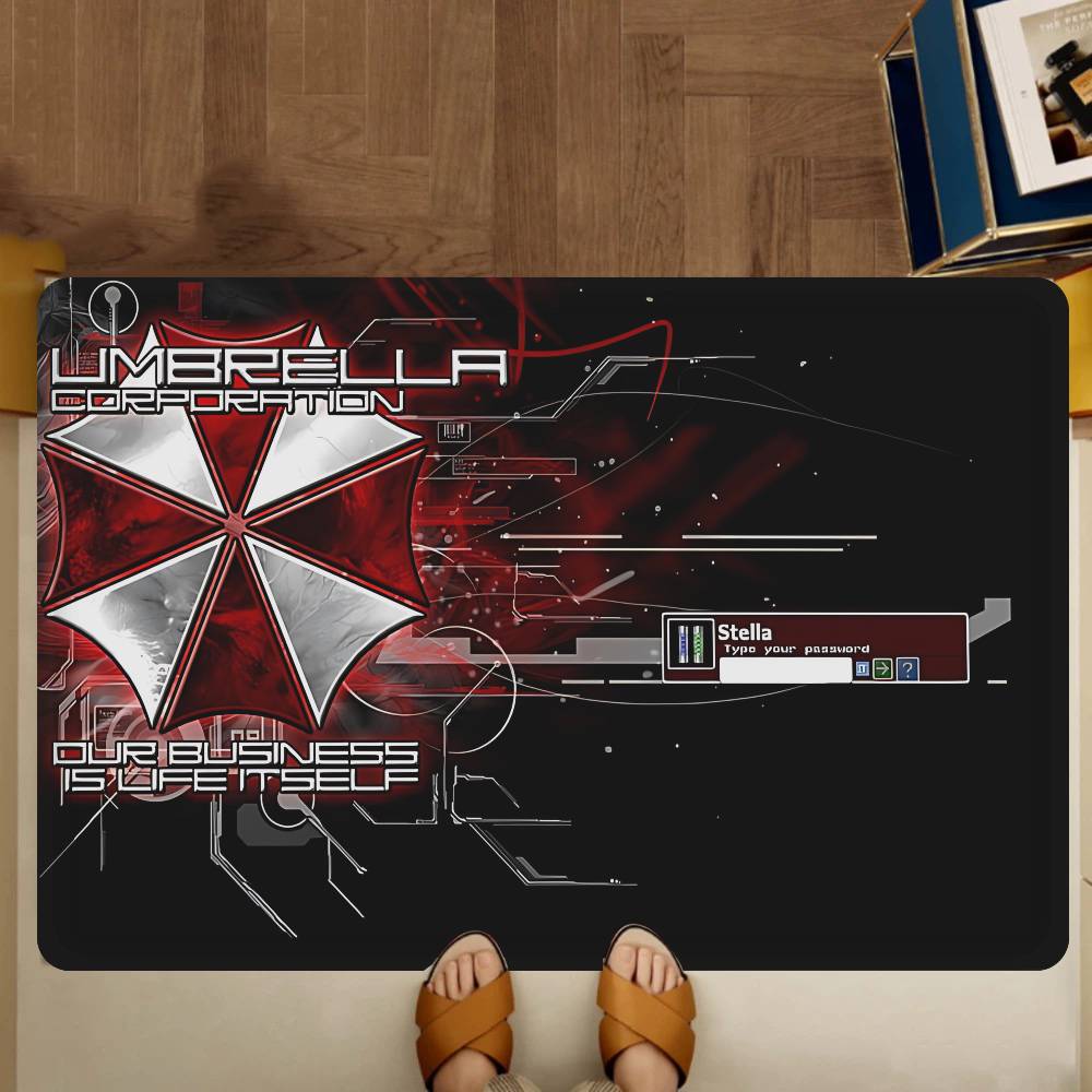 Game R-Resident E-Evil Entrance Door Mat Washable Non-Slip Living Room Sofa Chairs Area Mat Kitchen Welcome Doormat