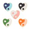 Symmetrical Metal Chic Brooch Heart Shape Creative Alloy Pin For Unique Statements Fashion