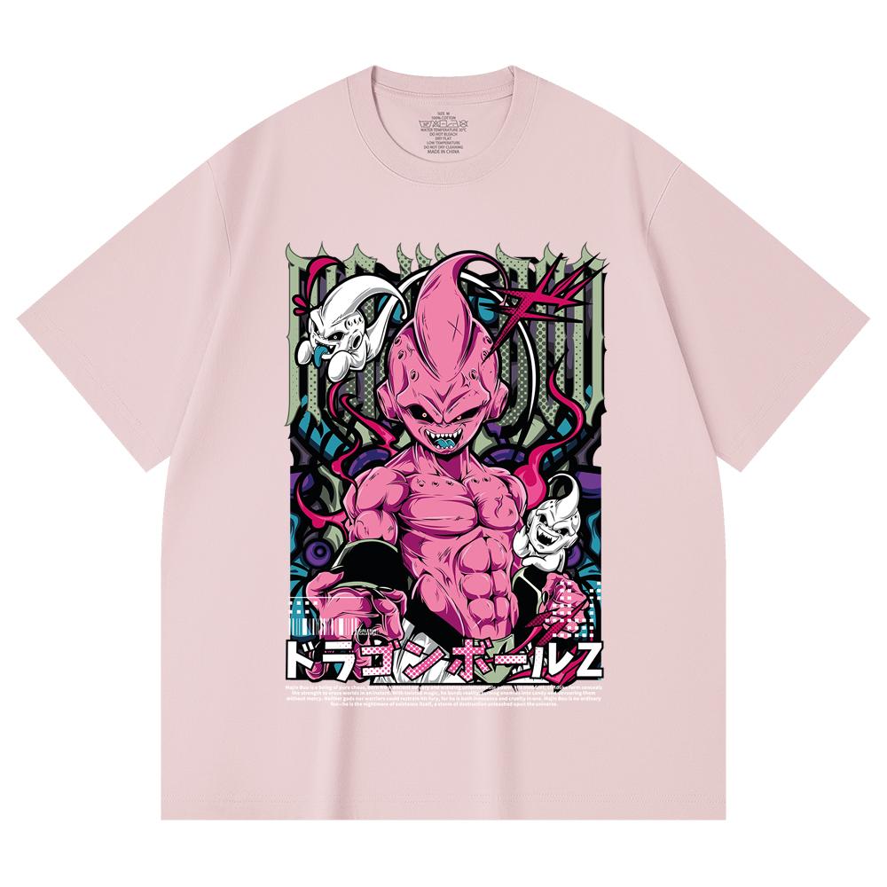 100% Cotton Dragon Ball V67 Majin Buu Print Unisex Heavy Cotton T Shirt