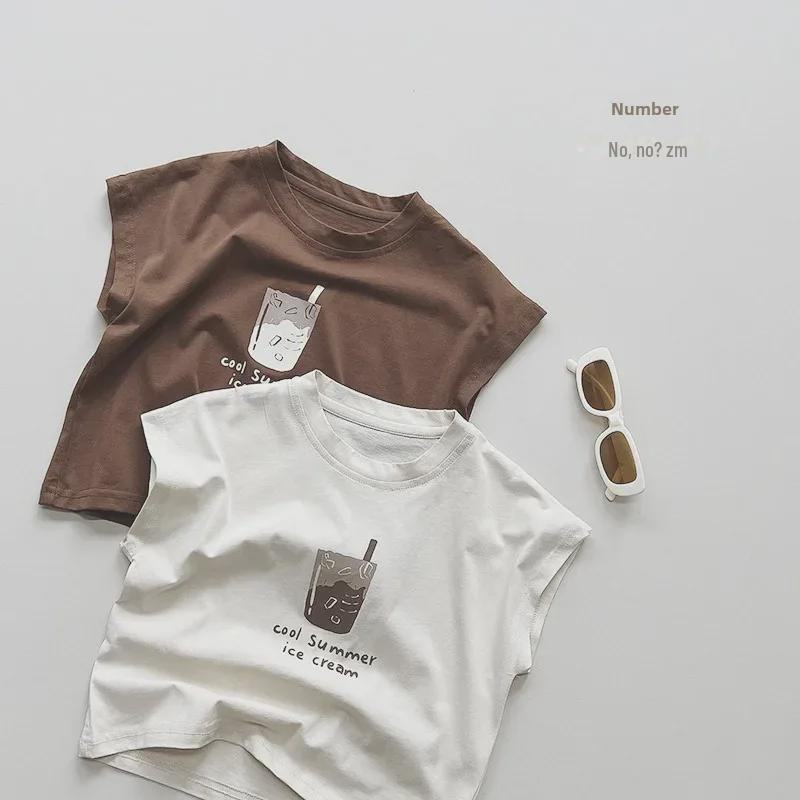 Summer Cotton Sleeveless Printed Vests for Boys and Girls - Trendy Korean and Japanese Style