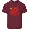 Torn China Flag Chinese Day Football Unisexs Light Cotton Tshirt