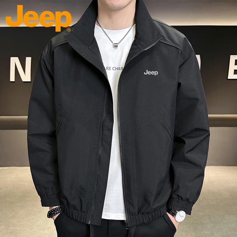 

JEEP Men s Spring Autumn Casual Stand-up Collar Jacket XL