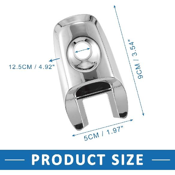 Front Left Exterior Door Handle Lock Cover Cap Replacement for Lincoln MKX 2011-15 Plastic Chrome Tone