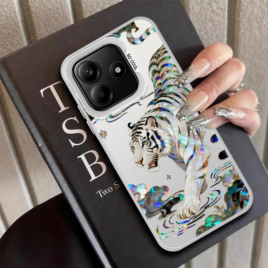 Creative Tiger Dragon Back Phone Cover Case for Xiaomi Redmi 9T Note 9 10 A5 12C A1 A2 Plus K60 9C 13C 10C 14C