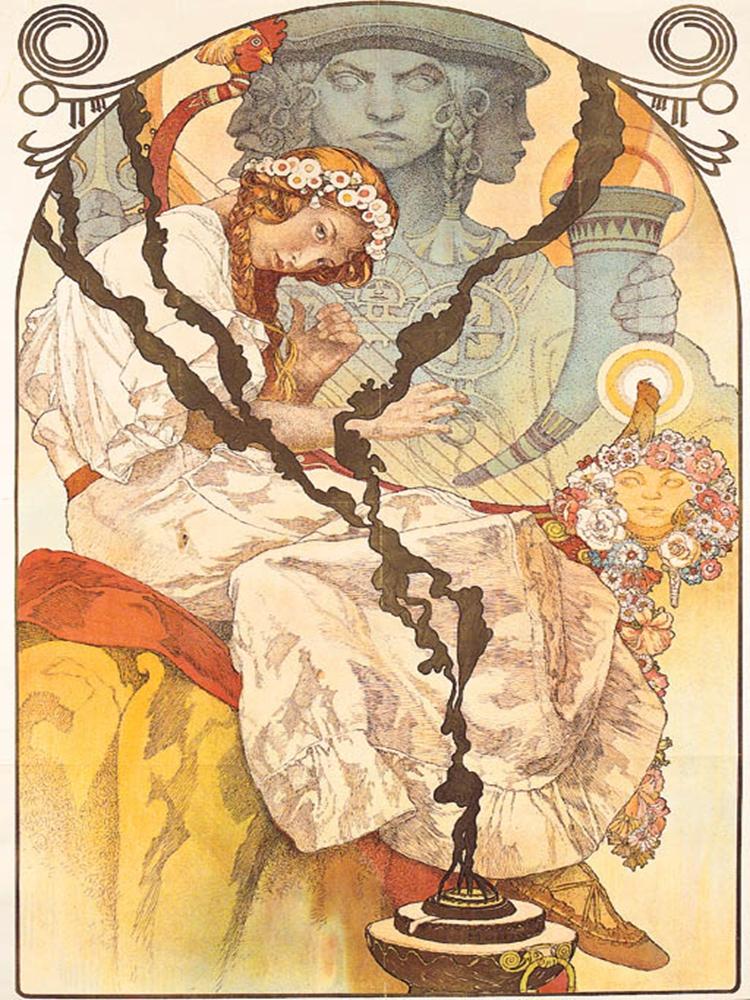 Alphonse Mucha Beauty Style Diamond Painting Kit for Home Decor 5D DIY Full Drill Canvas Oil Painting by Numbers Pictures Art
