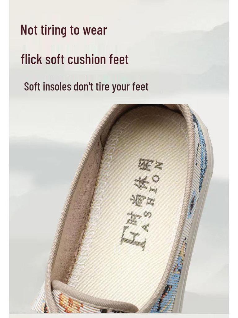 Women's Outdoor Non-slip Shock-absorbing Sports Shoes - Old Beijing Style Casual Soft Sole Badminton Sneakers