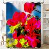 Vibrant Red Flower Shower Curtain Bathroom Decor Waterproof Fabric Modern Floral Design for Bathrooms Pink Green Yellow Blue Col