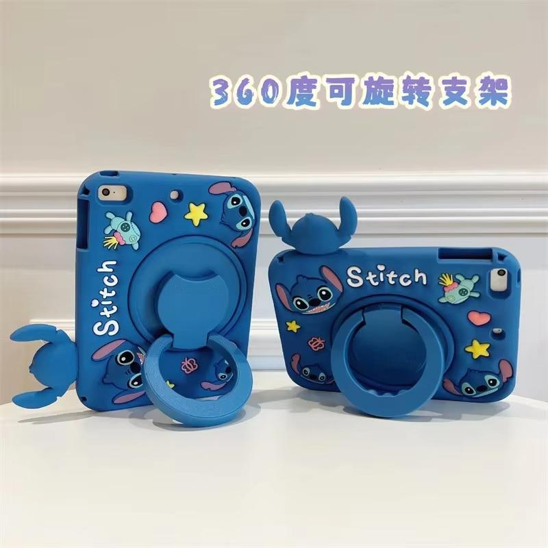 Cute Cartoon Stitch Silicone Stand Tablet Protective Case Samsung Galaxy Tab S6 A7 Lite A8 A9 Plus 8.7 11 T510 T290 8.0 Inth New