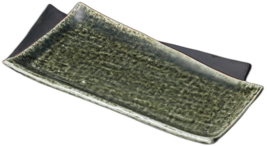 Momoyama Oribe Shokado Long Plate X X Shokado Reinforced Porcelain Setomonohonpo [22.5 11.5 2.3cm]