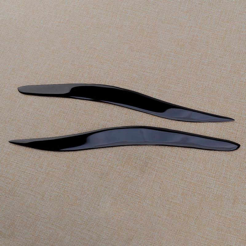 1 Pair ABS Car Front Headlight Eyelid Eyebrow Cover Trim Glossy Piano Black Fit for Lexus IS250 IS300 2006-2010 2011 2012