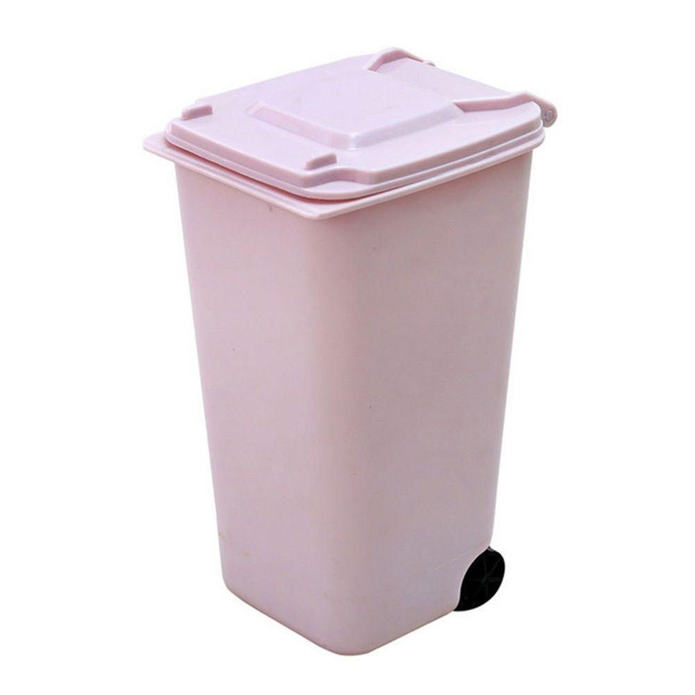 

Waste Cleaning Container Trash Mini Office Accessories Storage Box Cleaning Storage Rubbish Bin розовый