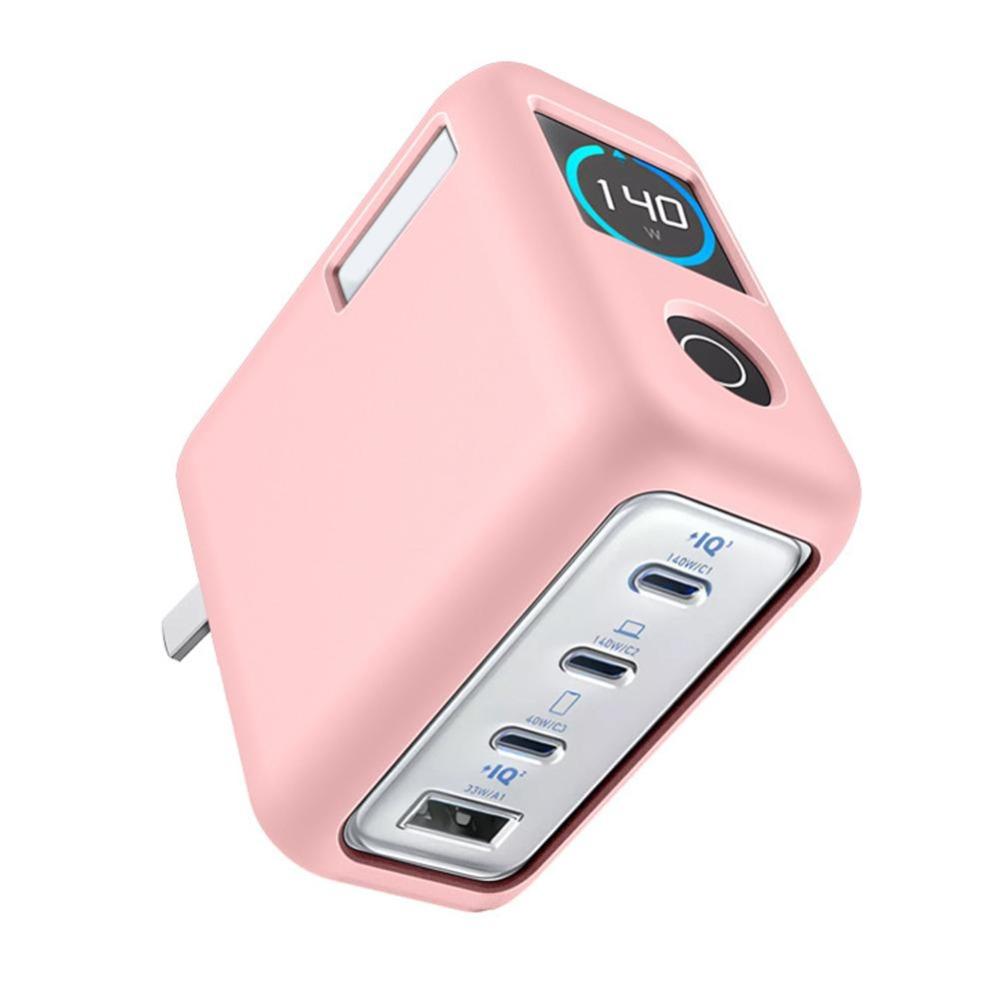 Shockproof Silicone Case Dustproof Solid Color Protective Cover Soft Portable Protective Case for Anker Zolo 140W Charger Travel