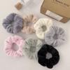 Korean Retro Folded Chiffon Scrunchies for Women, Sweet Temperament Oversize Hair Tie