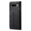 For Google Pixel 8 Pro PU Leather Wallet Stand Case Jeans Cloth Texture Phone Cover