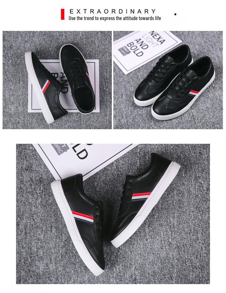 2024 Men's Korean Style White Low-Top Casual Breathable Shoes for Autumn/Winter