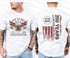America 250th Birthday Us Flag 250 Years Eagle Patriotic 1776 2026 2 Sided Tee Unisex Casual Cotton Short Sleeve Unisex Tshirt