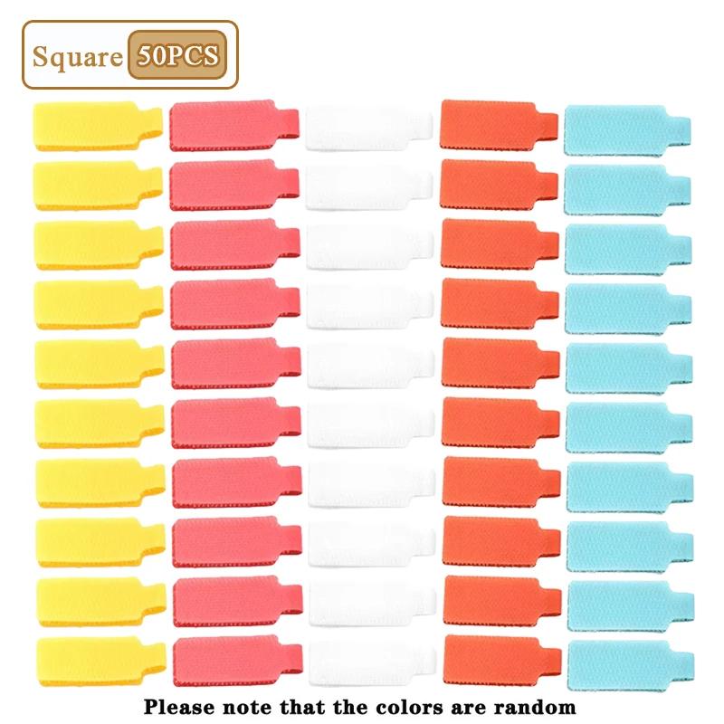 5-100PCS Cable Label Writable Colored Cable Identification Sticker Self-adhesive Writable Wire Classification Strap