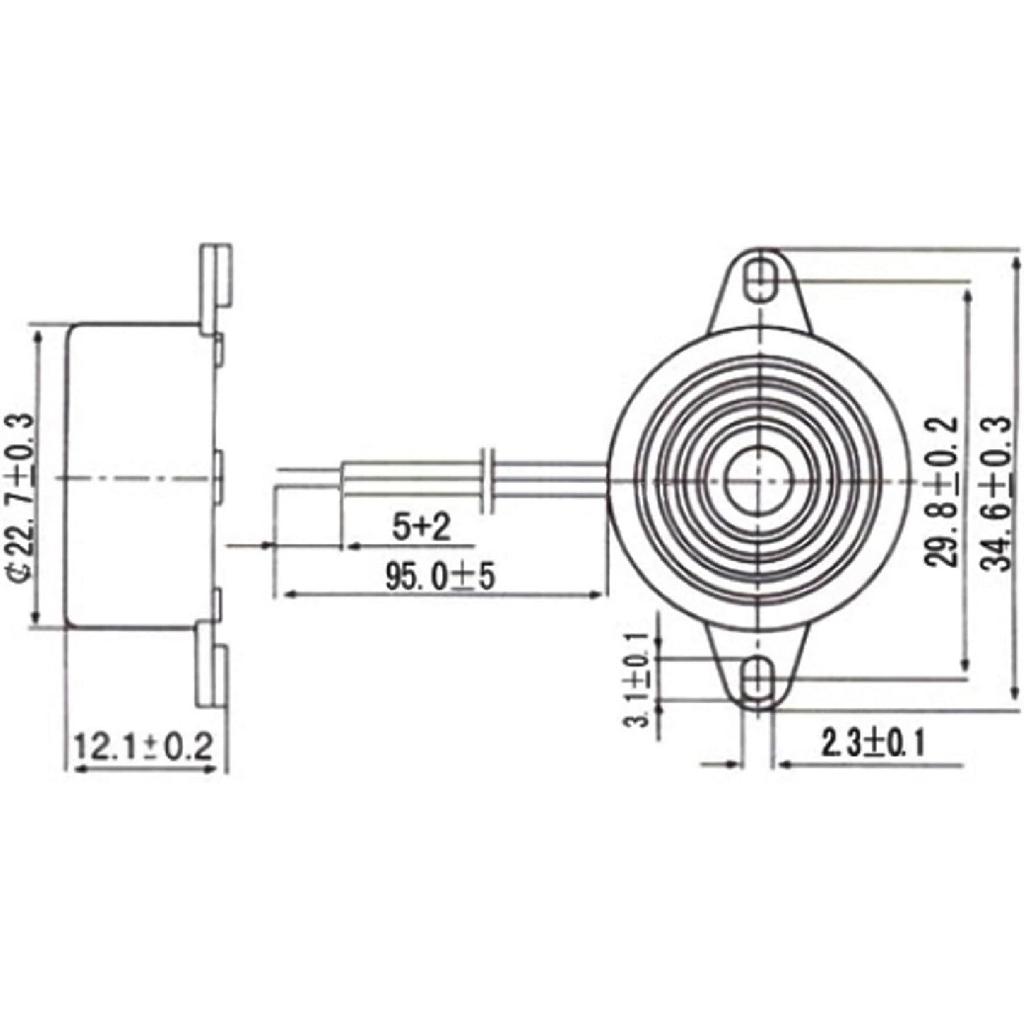10PCS SFM-20B Active Buzzer 95dB High Decibel Electric Piezo Alarm Ringer DC3-24V Continuous Beep Sound Siren Buzzers Speaker for Arduino