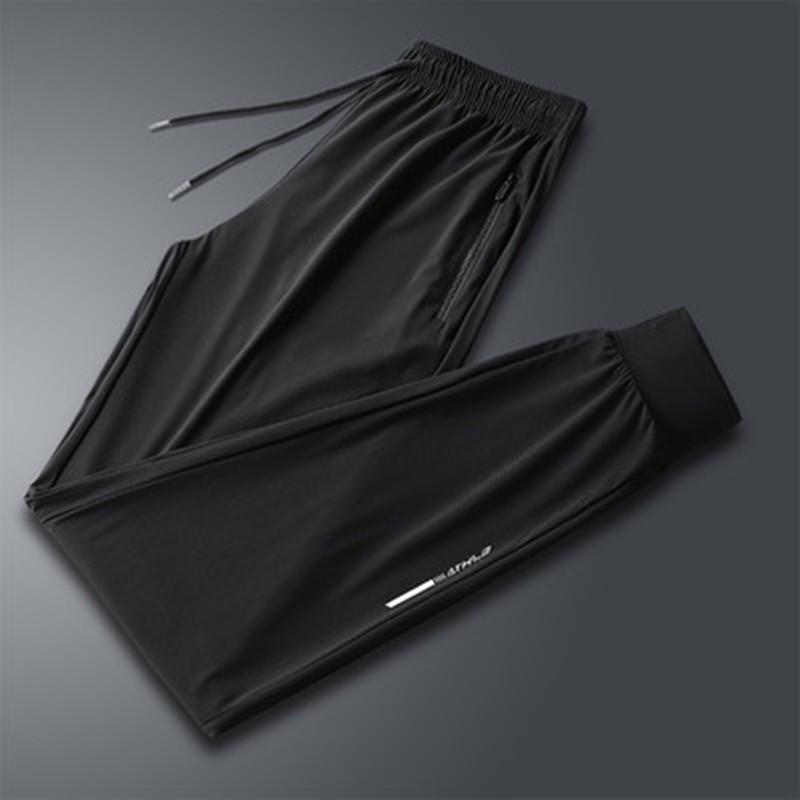 Men's Quick-Drying Nylon Ice Silk Sports Pants - Lightweight, Casual, Large Size