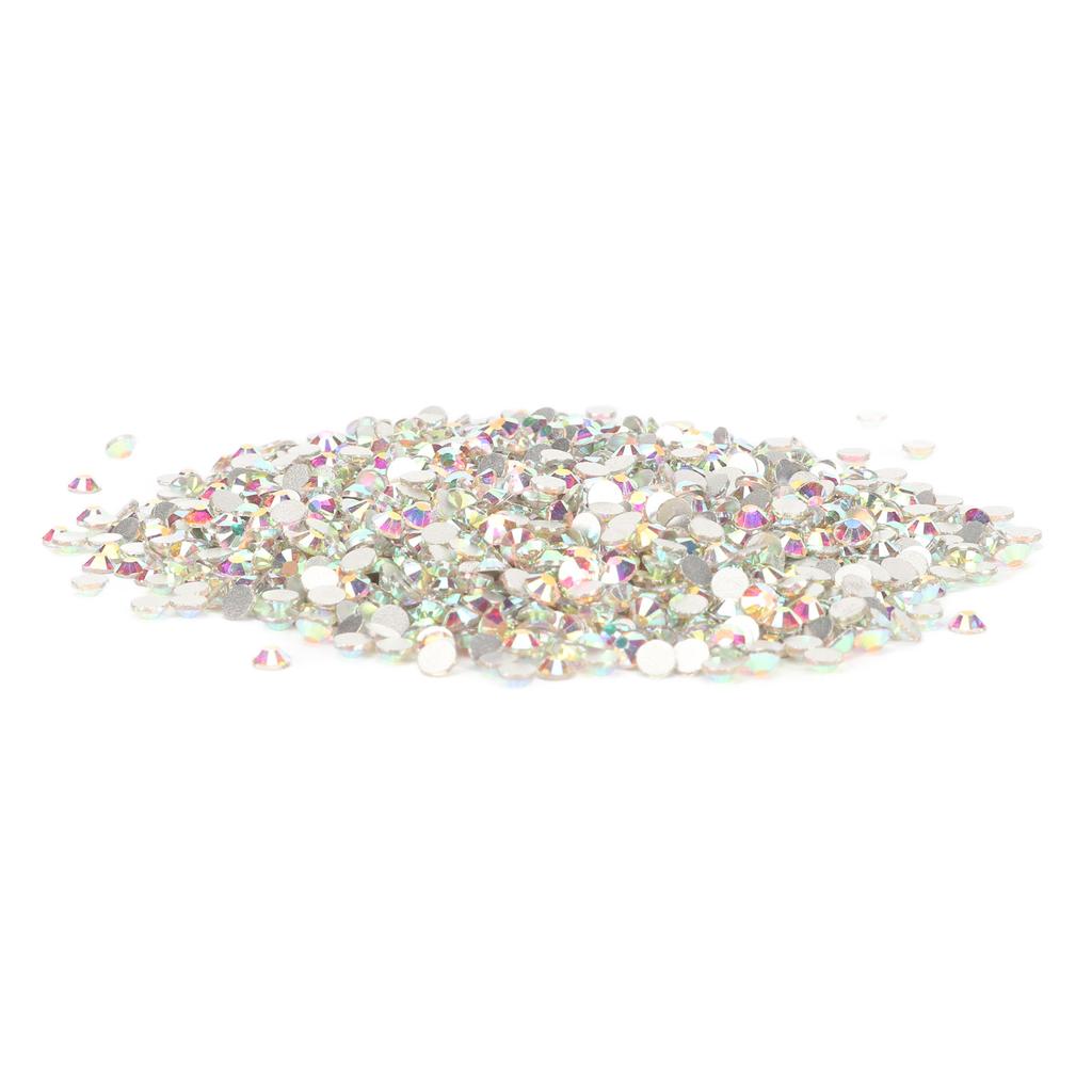 5760 st Kristallstrassstenar Utsökt Slipning Platt Baksida Runda Strassstenar för DIY Hantverk Smycken