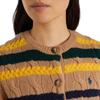 Polo Ralph Lauren Striped Crew Neck Button Knit Sweater Women Sweater 211972837-001