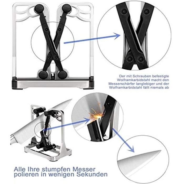 Dealswin afilador/afilador manual de cuchillos de cocina profesional