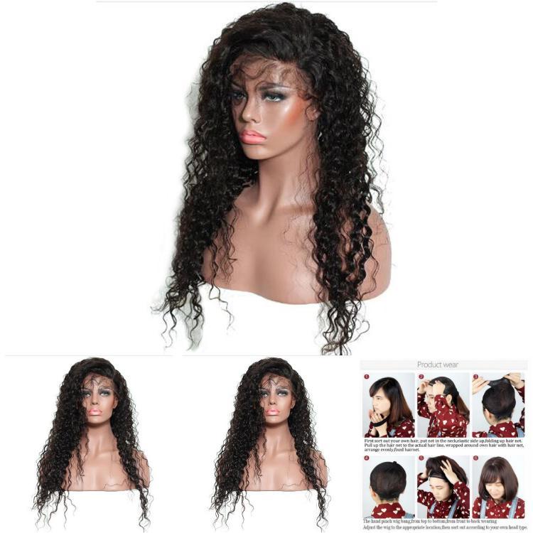 Brasilianische tief gewellte lockige synthetische Haare Vollperücken mit hitzebeständiger Faser für Frauen