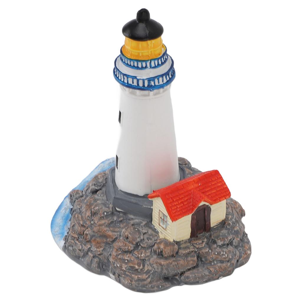 Lighthouse Ornament Resin Decorative Lighthouse Figurine Tabletop Decor for Shelves Mantels Cabinets Nightstands