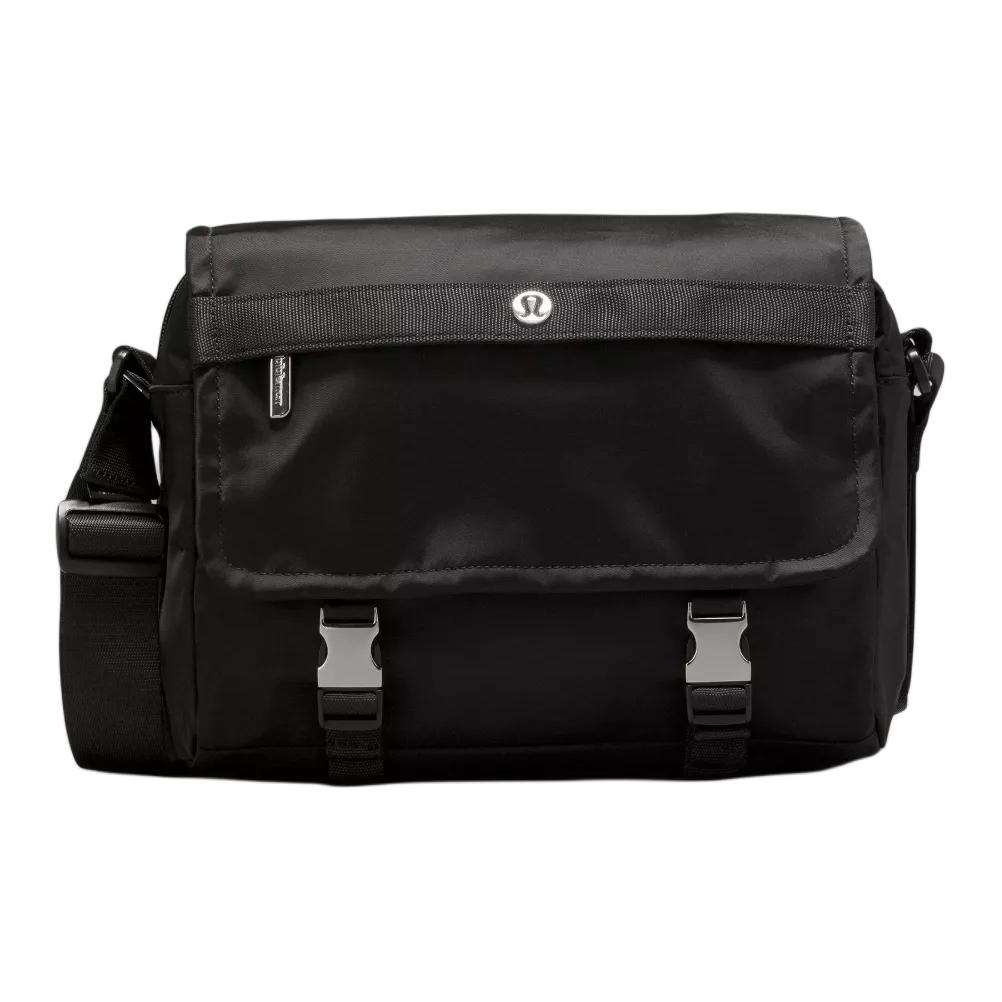 Lululemon Wunderlust 6.5L Brand Logo Multi-Pocket Adjustable Shoulder Strap Nylon Messenger Bag Unisex bags Black LU9BVTS-0001 Black