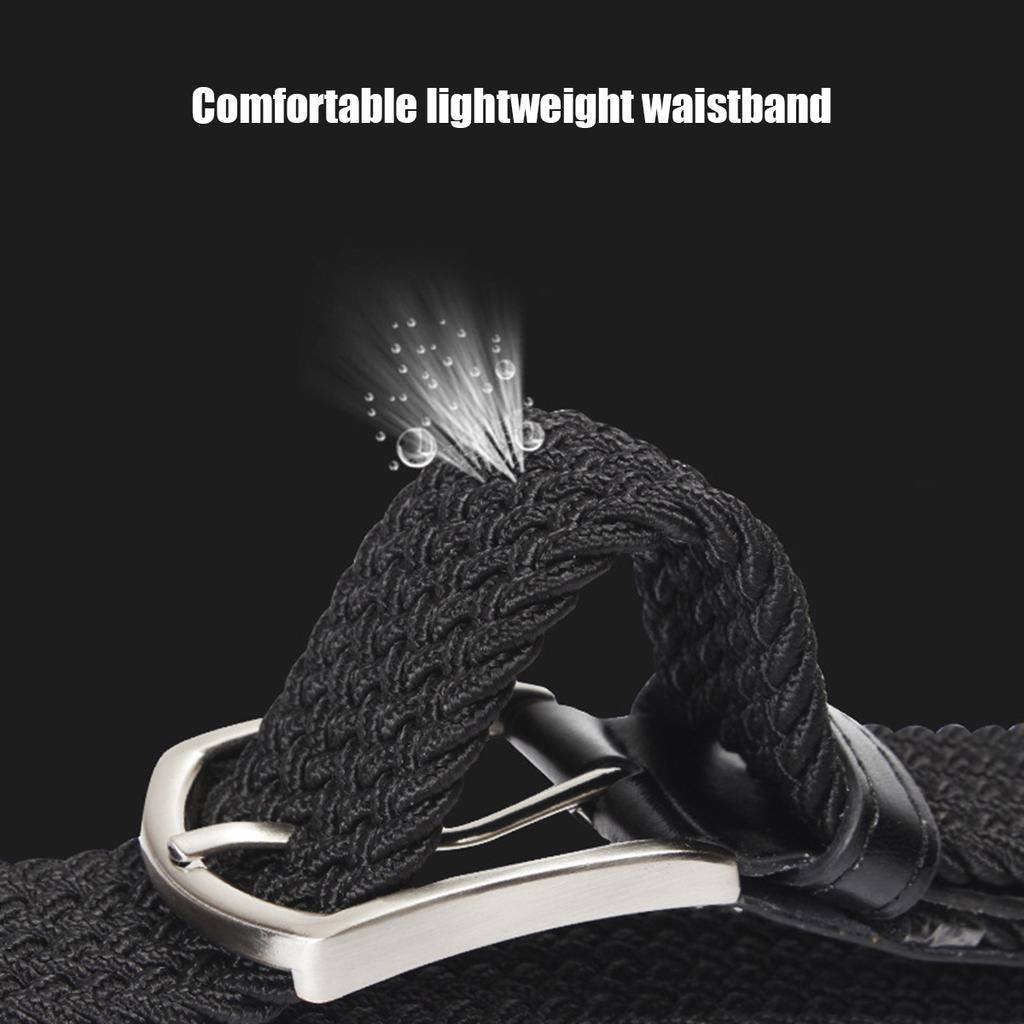 Elastic Nylon Unisex Casual Knitted Pin Buckle Jeans Belt Woven Canvas Elastic Expandable Stretch Waistband For Women Men Girdle
