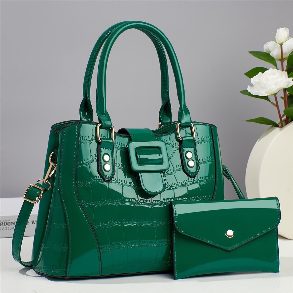 

Набор из 2 предметов, женская сумка, лакированная кожа, роскошные сумки, кошельки, женские дизайнерские сумки через плечо, женская сумка-мессенджер