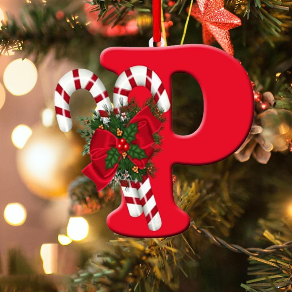 Alphabet-Christbaumschmuck für Feiertagsdekoration und Feiern