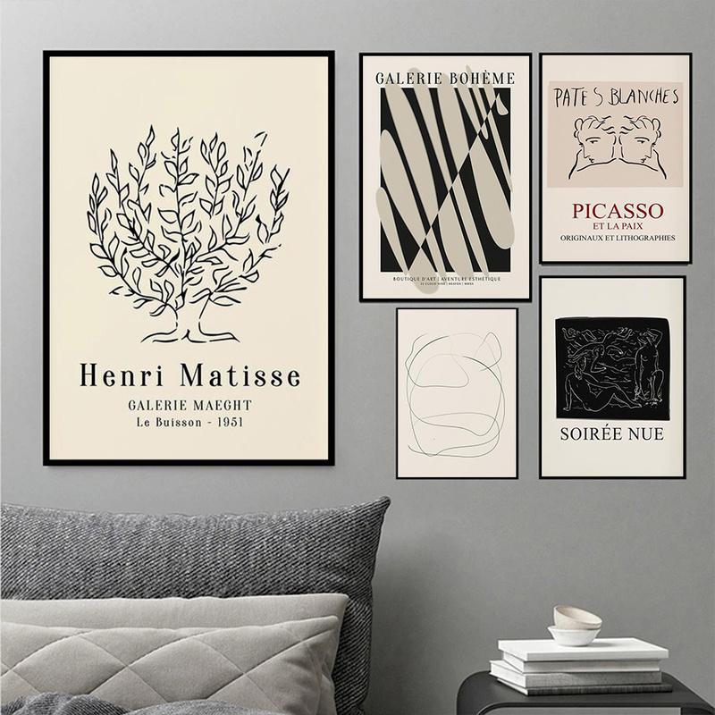 Wall Art Canvas Painting Picasso Matisse Abstract Girl Flower Nordic Posters And Prints Wall Pictures For Living Room Home Decor