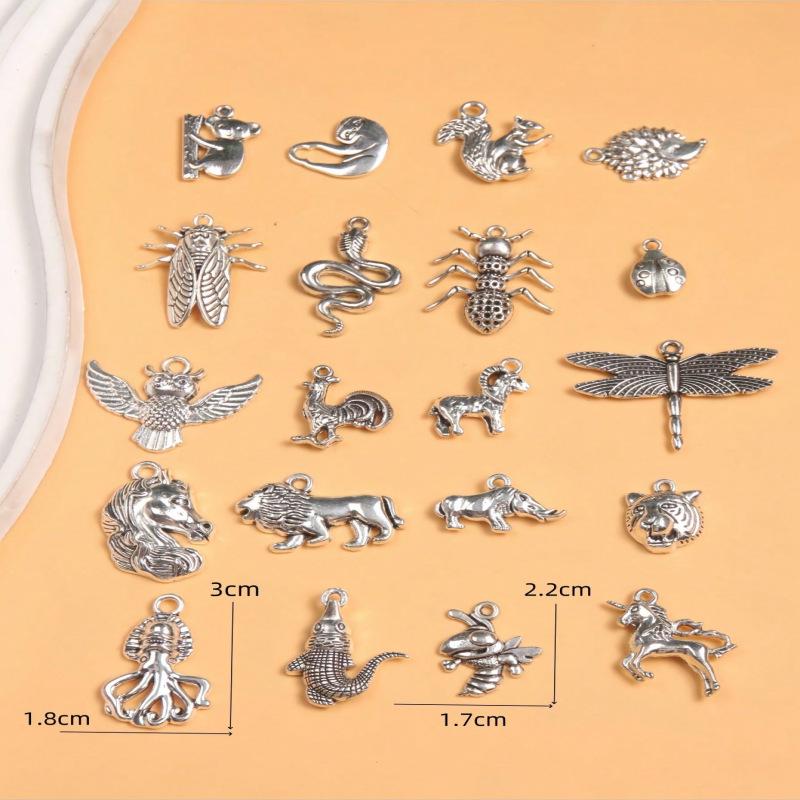 Nature-Inspired Hip Hop Animal & Insect Alloy Charm Pendant for DIY Necklaces & Bracelets