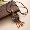 Handmade Braided Vintage Bohemia Necklace Women Nepal Jewelry Ethnic Leather Accessory