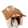 Enclosed Removable Washable Winter Pet House - Cat Nest & Dog Bed