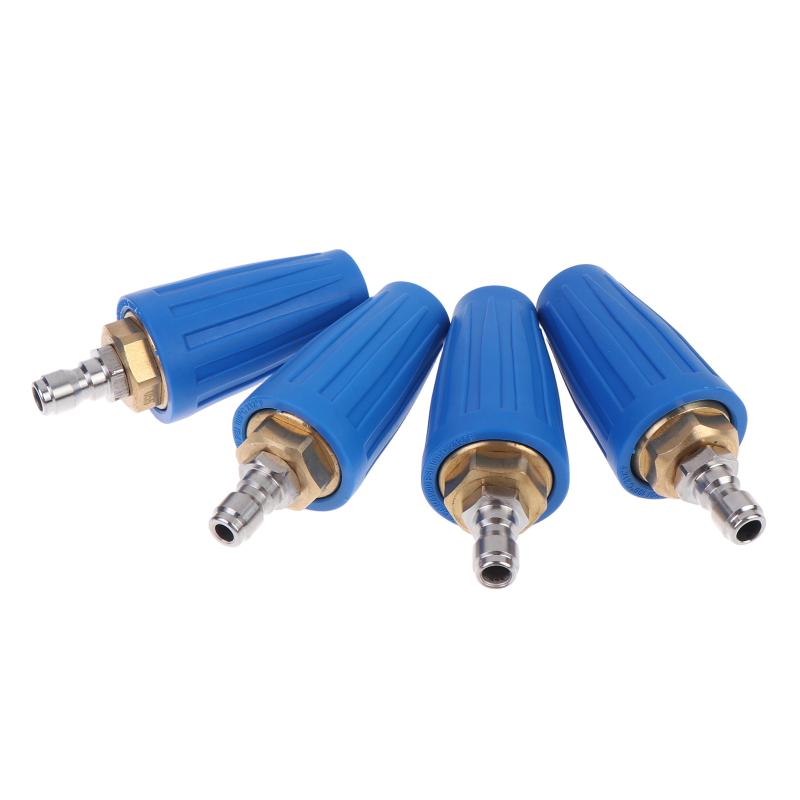 High Pressure Washer Rotating Turbo Nozzle Ceramic Core 1/4" Quick Connect 360 Rotation Tip For Car Patio Home Washing Cleaning